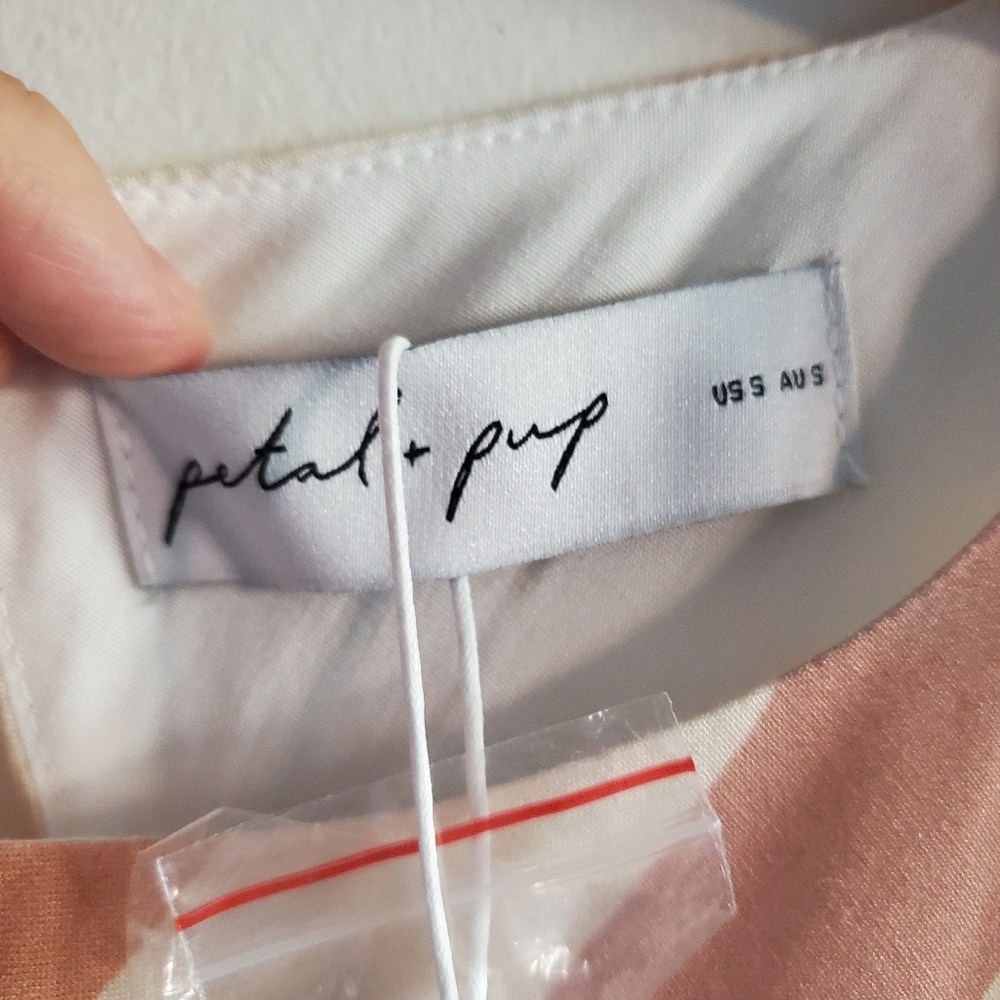 Petal & Pup Flavia Maxi Dress Brown Stripes Size S Brunch Cocktail Vacation - Picture 11 of 16